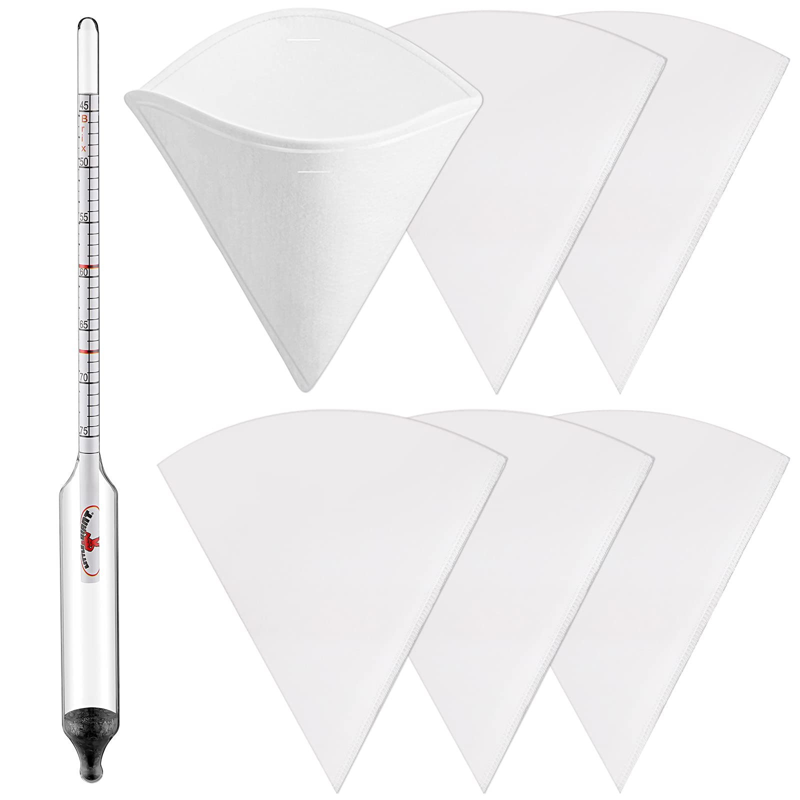 7 Pieces Maple Syrup Filter Set 1 Piece Maple Syrup Synthetic Filter Cone 5 Pieces Maple Syrup Pre filter Cones with 1 Piece Map