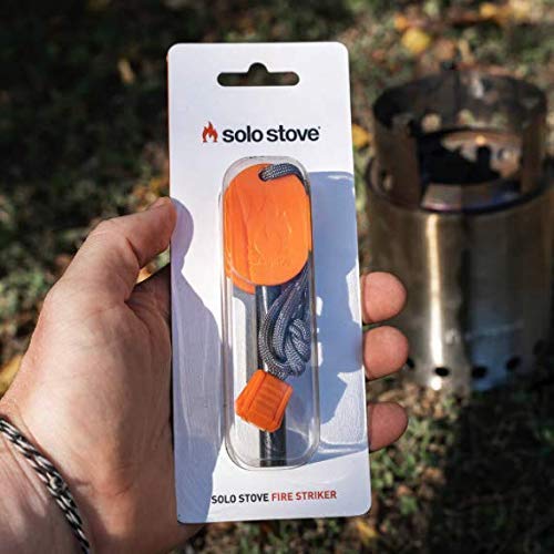 Solo Stove Fire Striker Stainless Steel Ferrocerium Rod Waterproof Fire Starter for Camping Survival Kits and Hiking Easy Grip Handle with up to15 000 Strikes