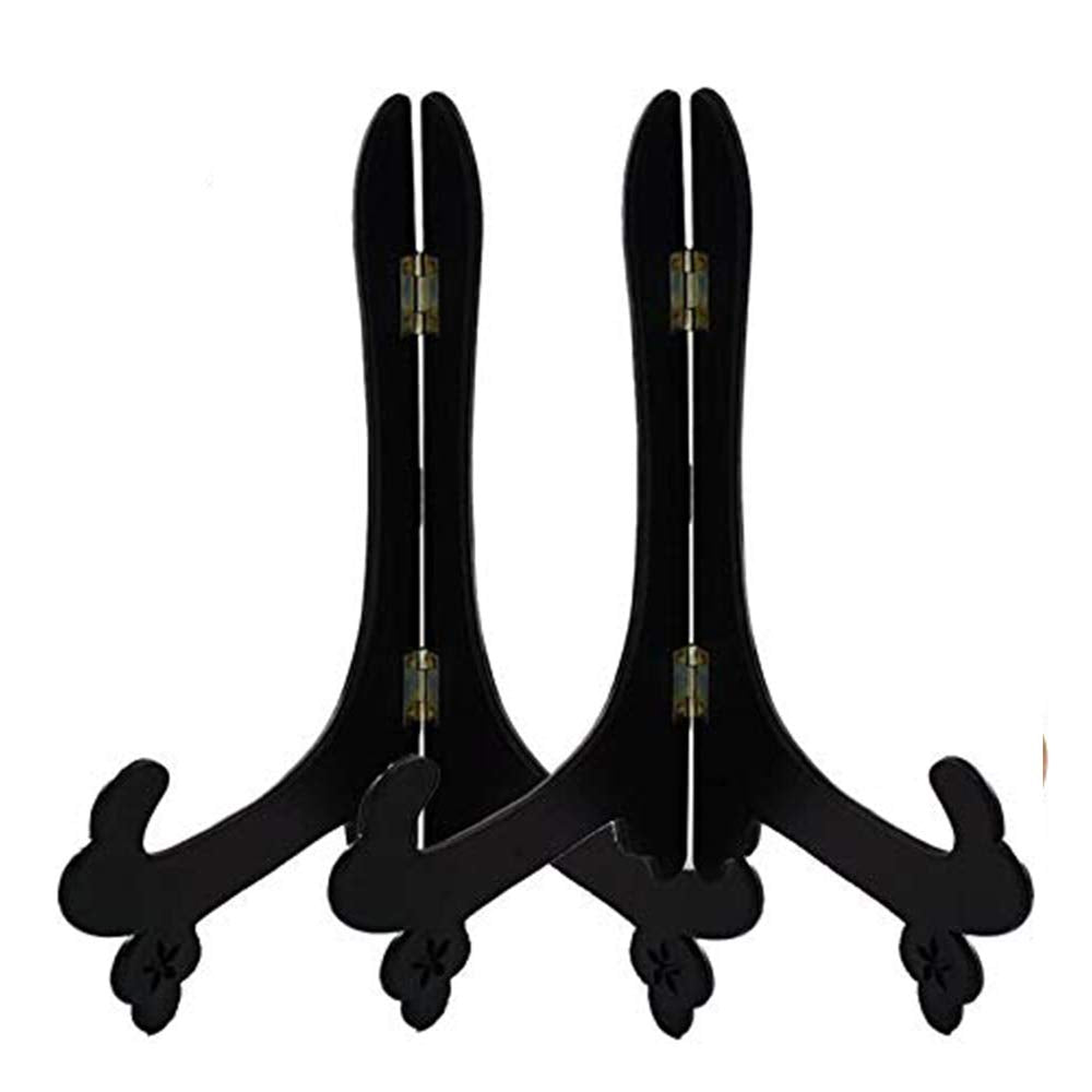Artliving Black 14.5 Tall Wood-Like Plastic Easels Display Stands Large Picture Frame Stand Holder-Set of 2