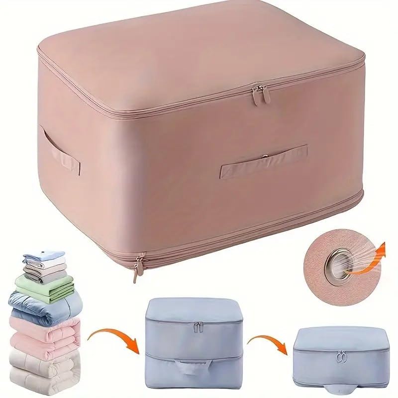 Devheart Space Saving Self Compression Organizer Heavy Duty Space Saving Packing Totes Self Compression Moving Organizer Bags Fo