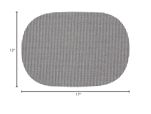Kraftware Fishnet Oval Placemat For Any Outdoor Table, Black, Set Of 6, Small