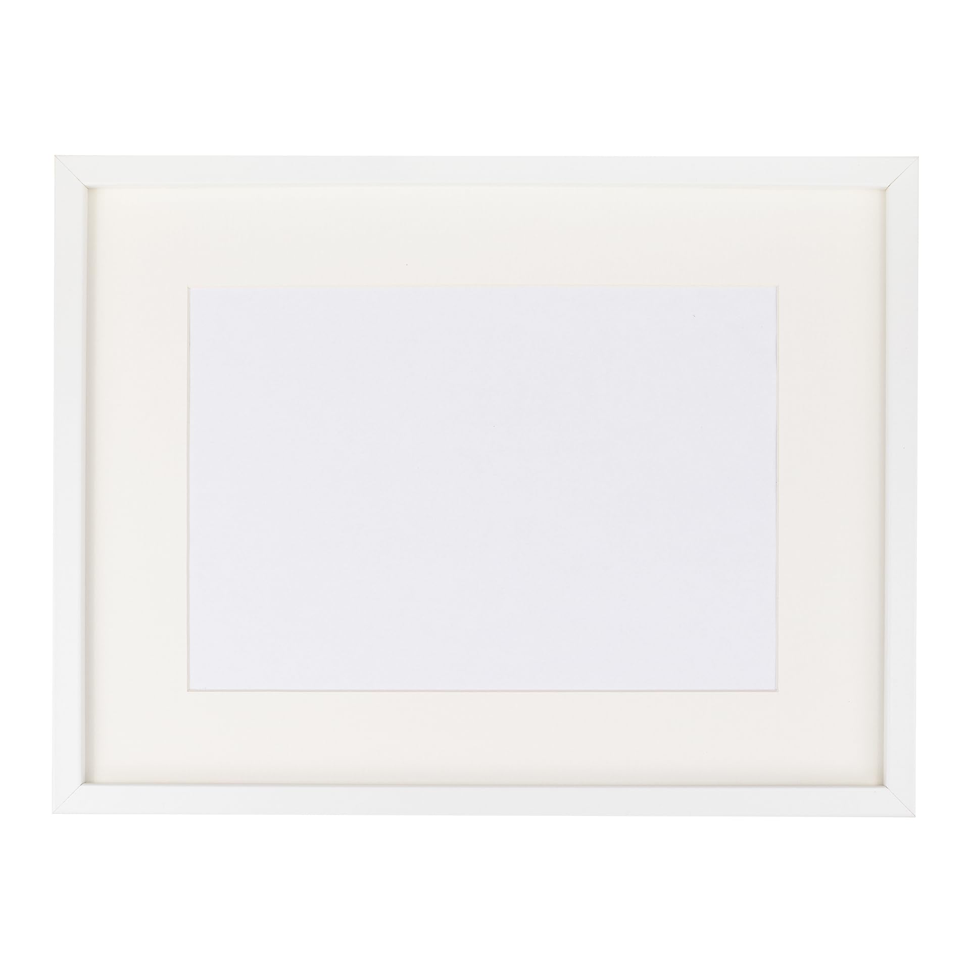 BD ART 12x16 (30x40 cm) White Picture Frame Made of Wood and High Definition glass Display Pictures 8x12 with Mat or 12x16 Without Mat - Vertical and Horizontal Wall Mounting
