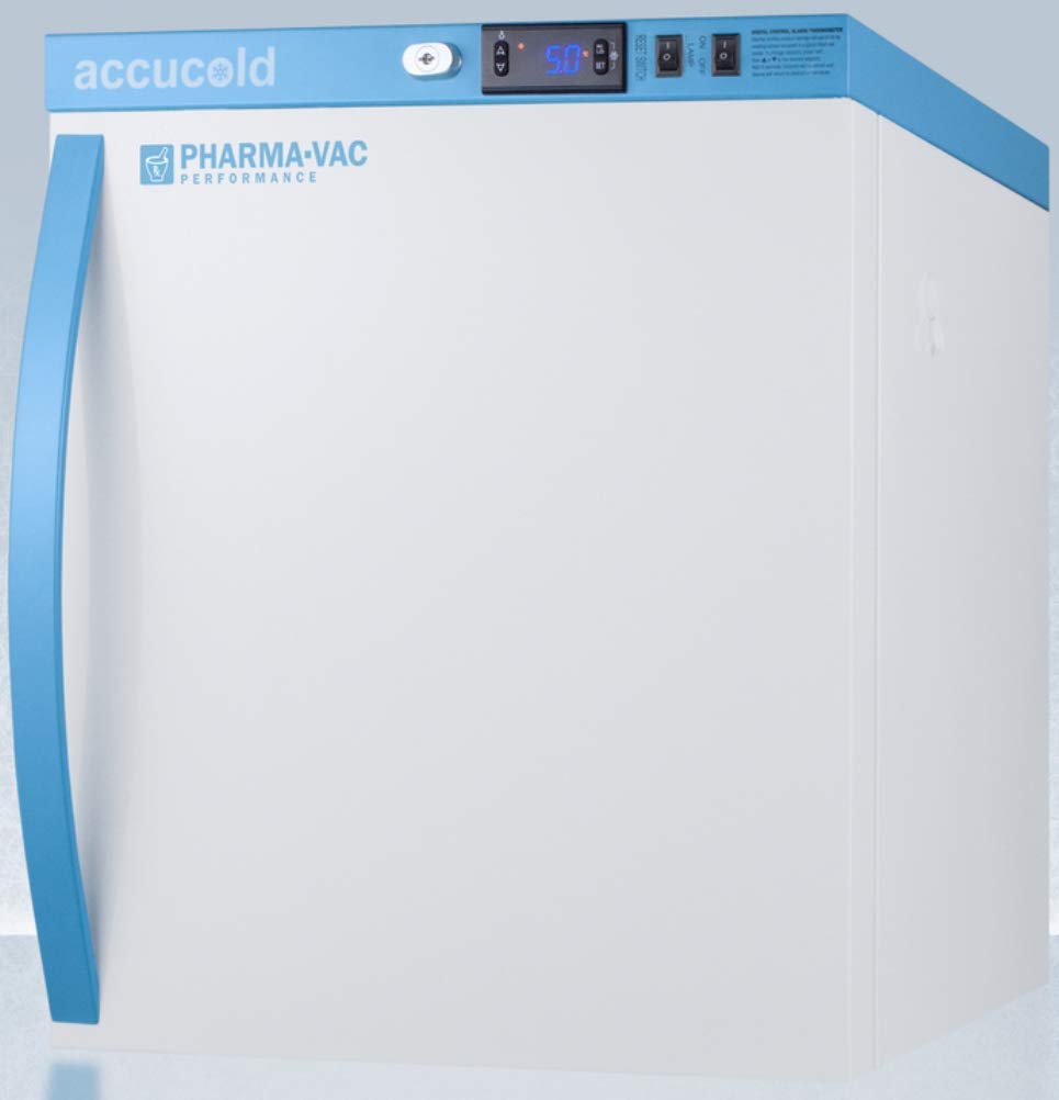 Summit Appliance Ars1Pv Pharma-Vac Performance Series 1 Cuft Compact All-Refrigerator For Vaccine Storage With Auto Defrost, Fac
