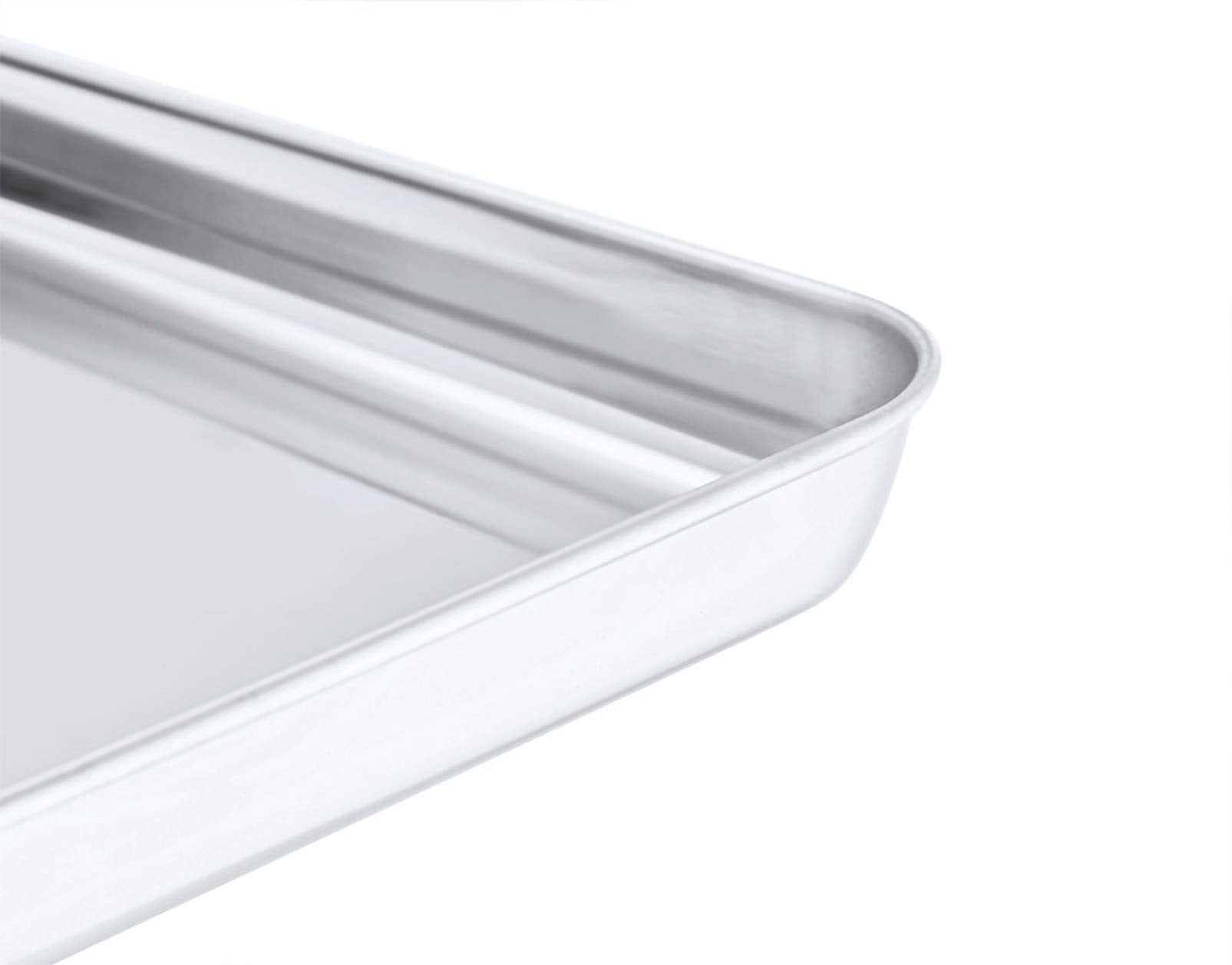 P&P Chef Small Toaster Oven Pan Set Of 2, Stainless Steel Toaster Oven Tarys Baking Pans, Round Smooth Edges & Healthy & Easy Cl