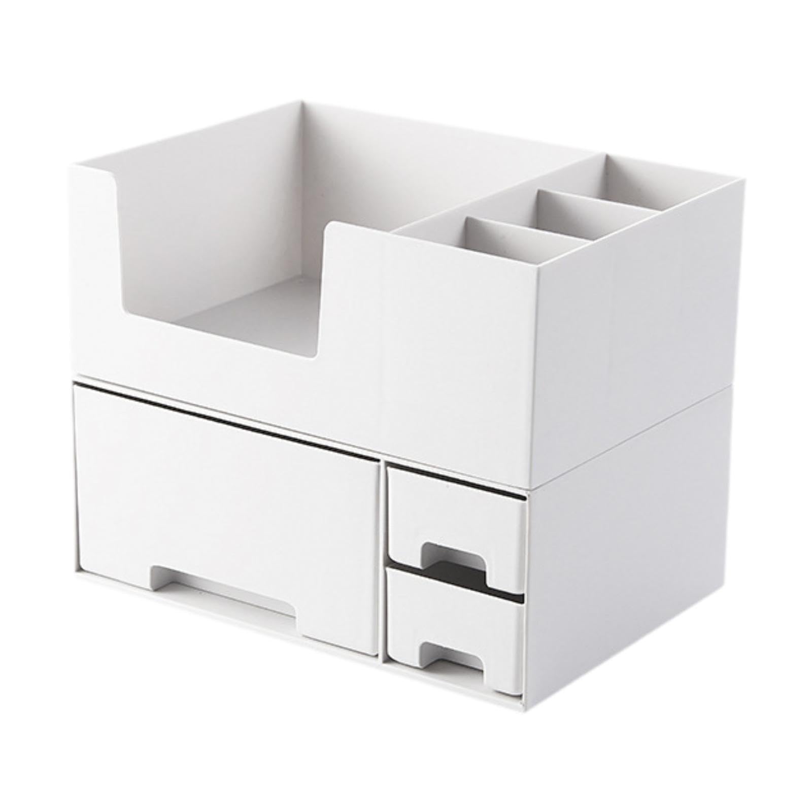 Myaddiction Desktop Drawer Organiser Saving Space Cosmetic Storage Box For Dresser Table White