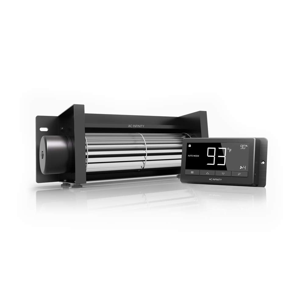 AC Infinity AIRBLAZE T10, Universal Fireplace Blower Fan Kit 10'' with Temperature and Speed Controller, Compatible with Lennox,