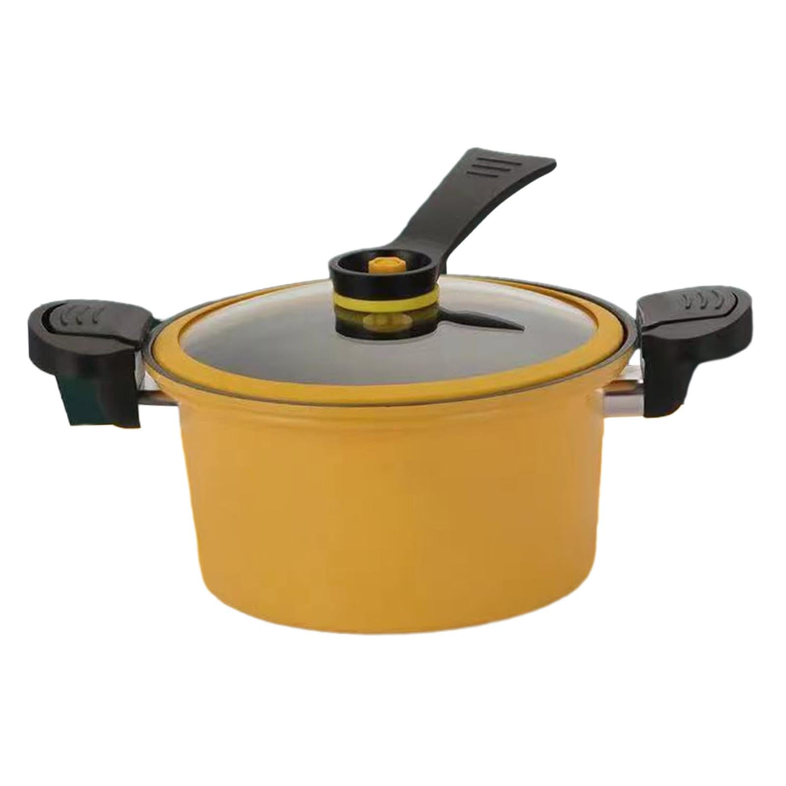 Zoomella Kitchen Cooking Pot Easy Clean Pressure Cooker For Milk Pasta Noodle Cereals Yellow|Home & Garden|Home & Garden