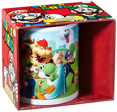 Pyramid Super Mario Mushroom Kingdom Ceramic Mug, Porcelain, Multi-Colour