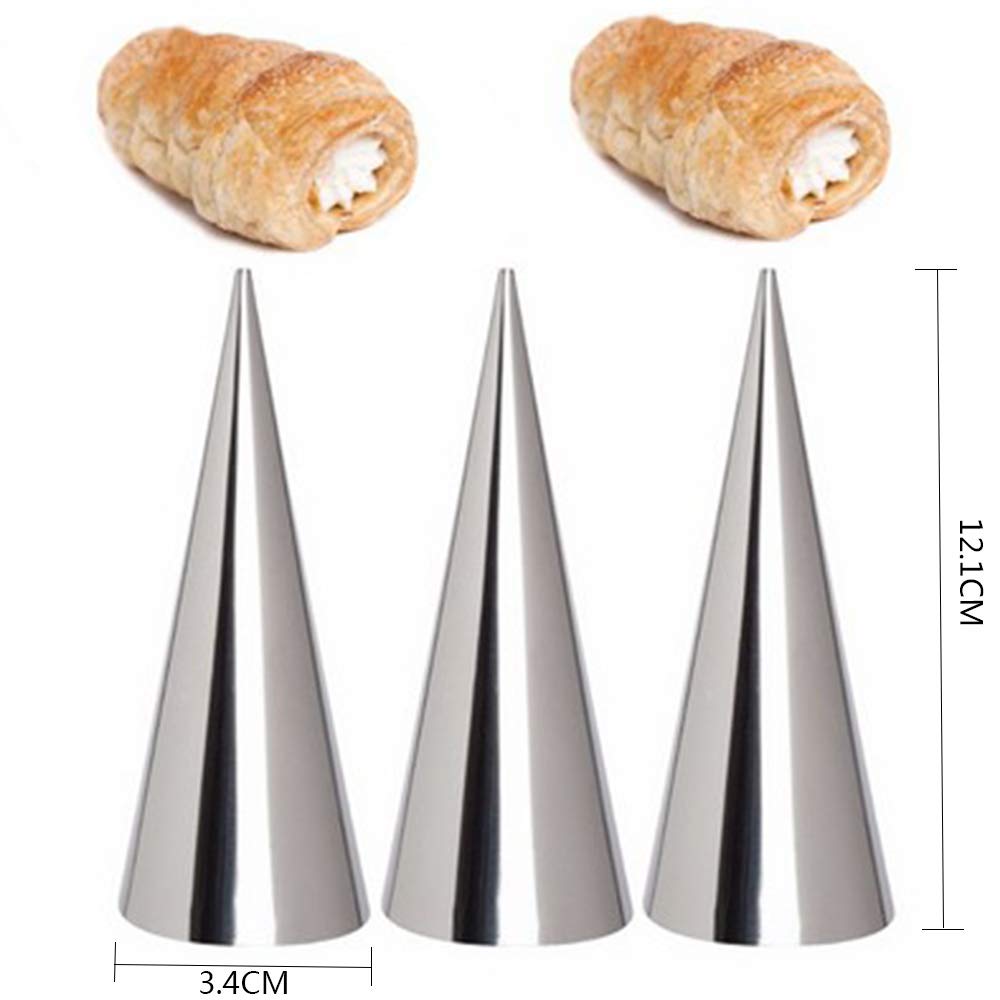 Hofumix Baking Tools Cannoli Tubes Ice Cream Molds Cream Horn Molds Stainless Steel Brioche Molds For Making Croissant Ice Cream