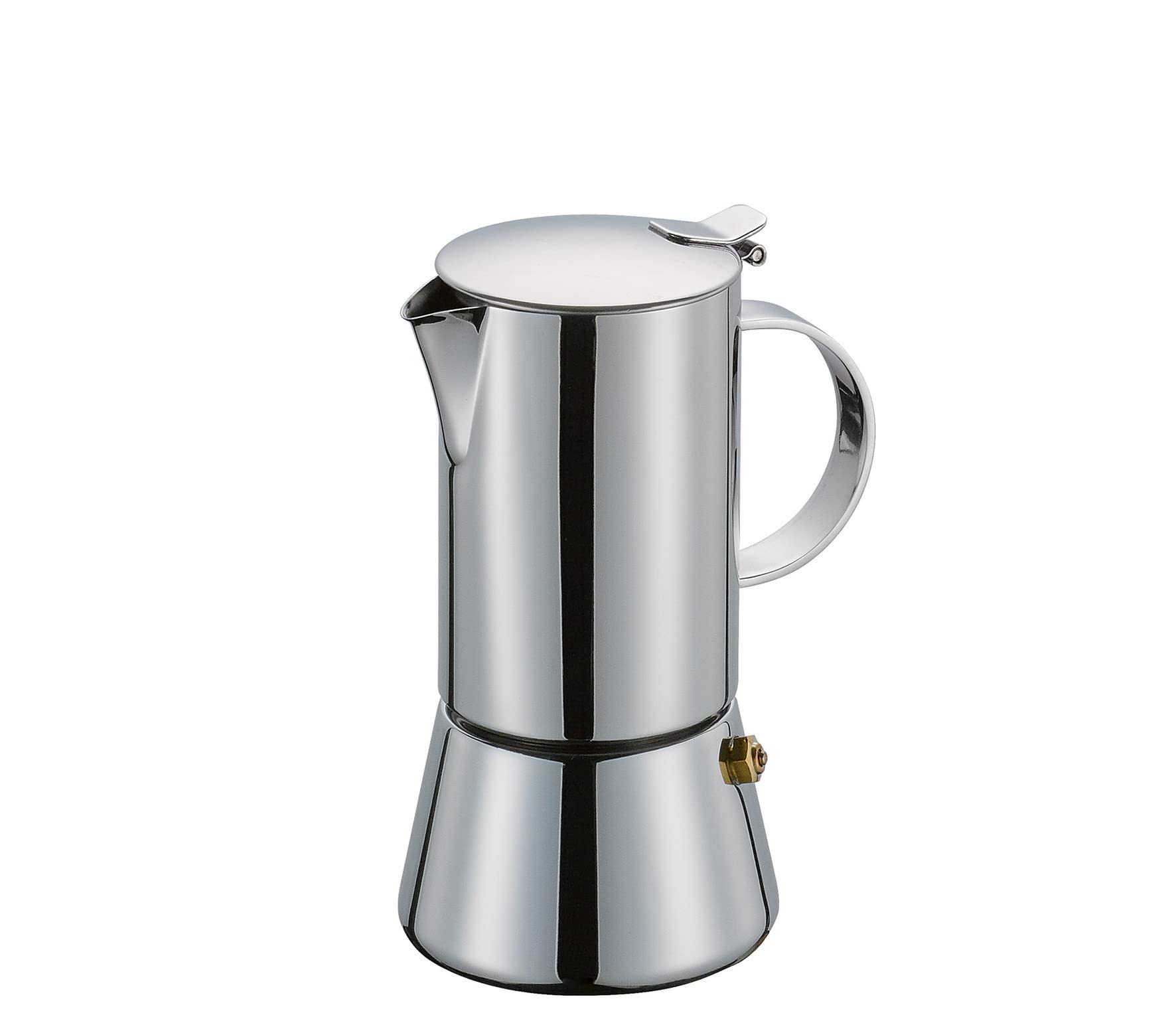 Cilio Aida Stainless Steel Stovetop Espresso Maker, Polished Stainless, 4 Cup,Silver