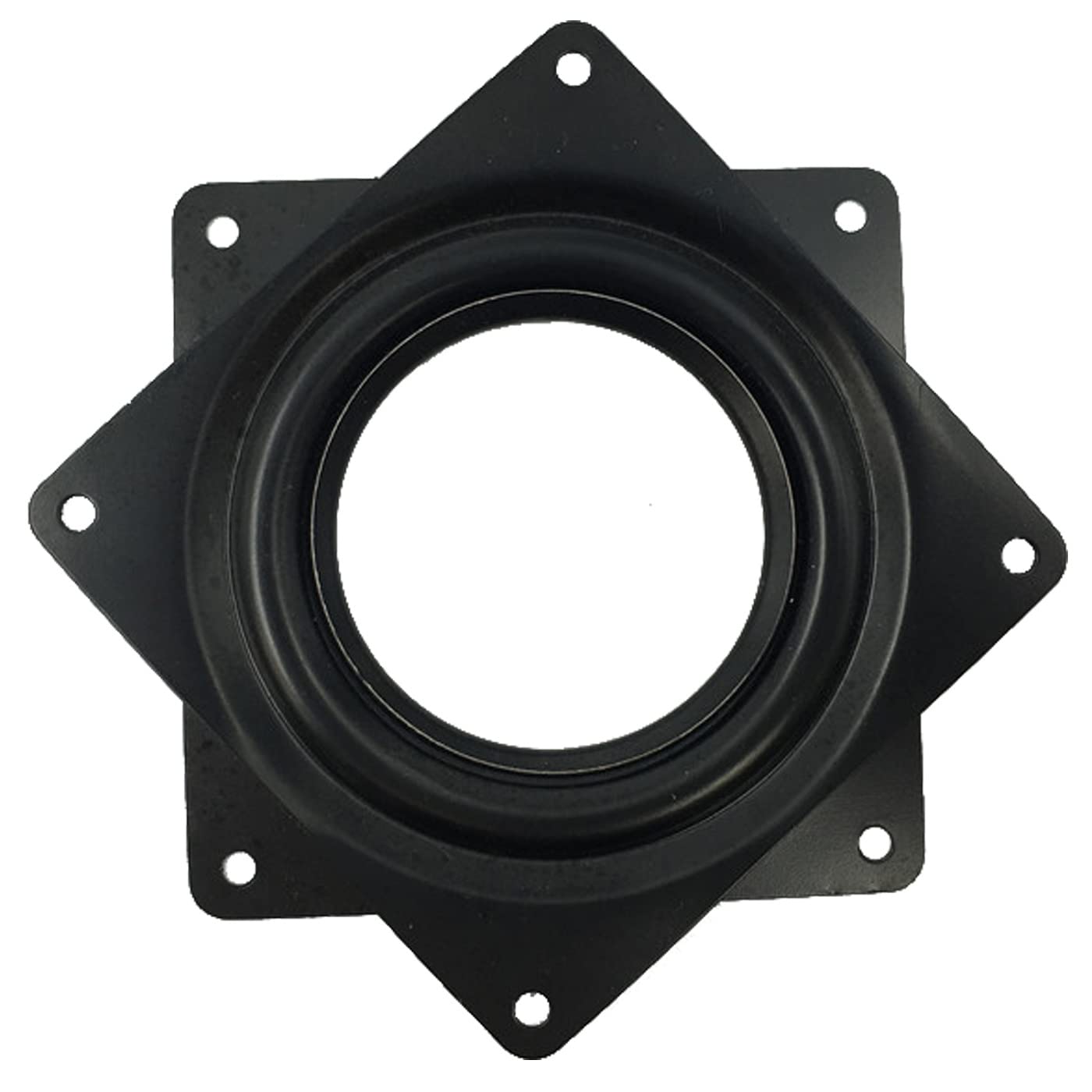 Dmstech 6'' Lazy Susan Turntable (Black) 500-Lb Steel Ball Bearing Rotating Tray Strong Sturdy Table Cabinet Low Profile For 360