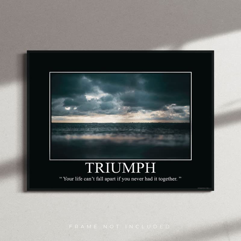 Inspirational Wall Art Co. Triumph Demotivational Poster, 11x14 Inch, Paper, Snarky Ironic Wall Decor, Unframed