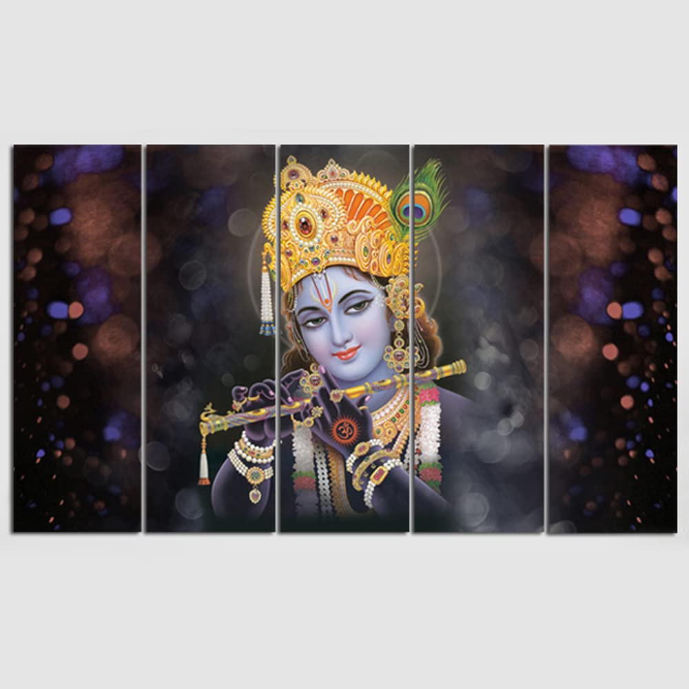 Maxstone Improve Your Place Beautiful Wall Painting With Flute Digital Multiple Pannal Hd Photos (Multicolour, 60 X 30 Inch) Vyn