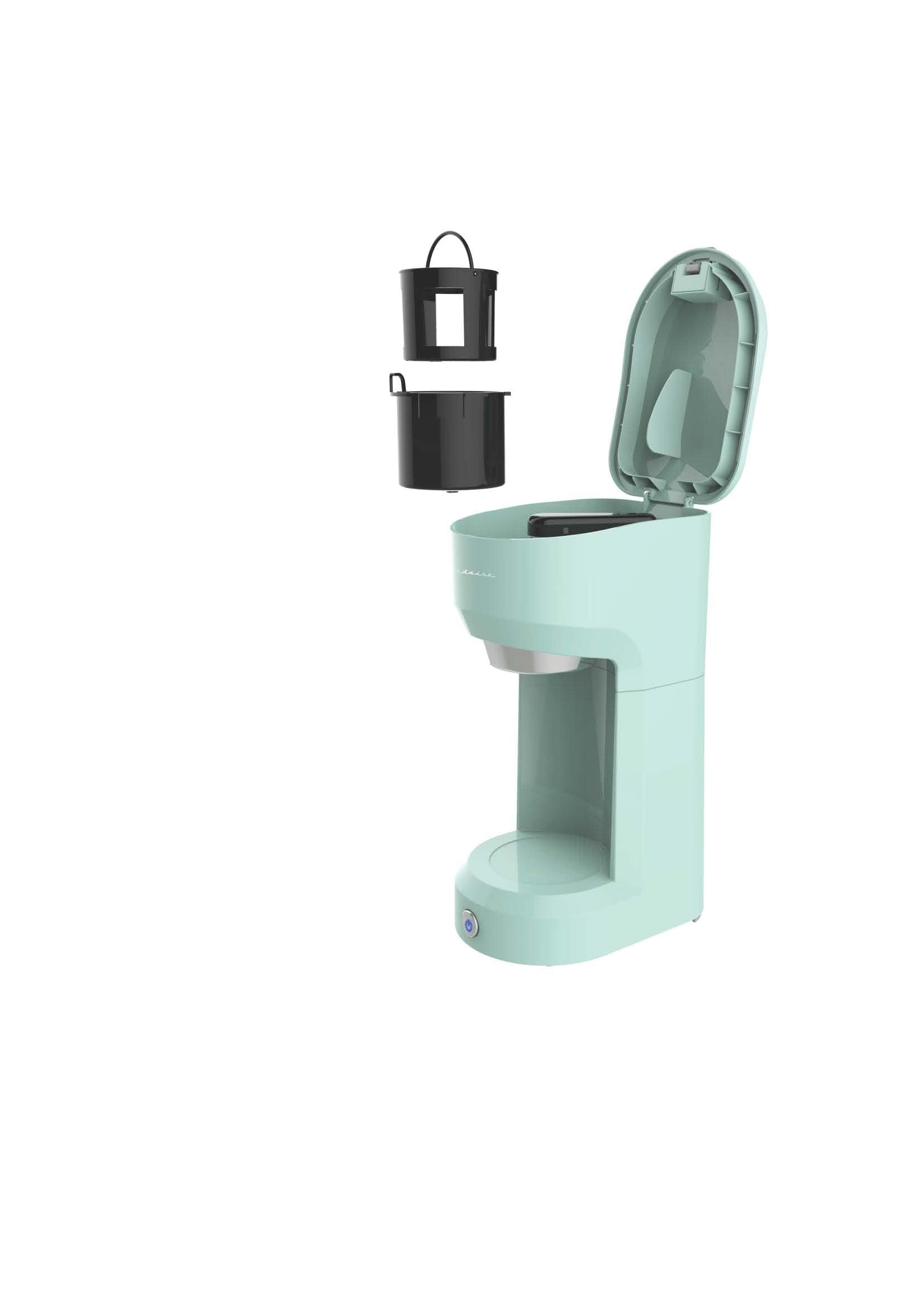 Frigidaire Ecmk088-Mint Retro Single Serve Maker, Brewer For Ground Coffee,300 Ml, Mint