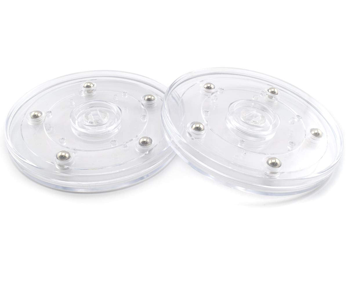 Sdtc Tech 2-Pack 4 Inch Lazy Susan Turntable Organizer 360 Degree Rotating Bearings Acrylic Round Turntable For Kitchen Corner C