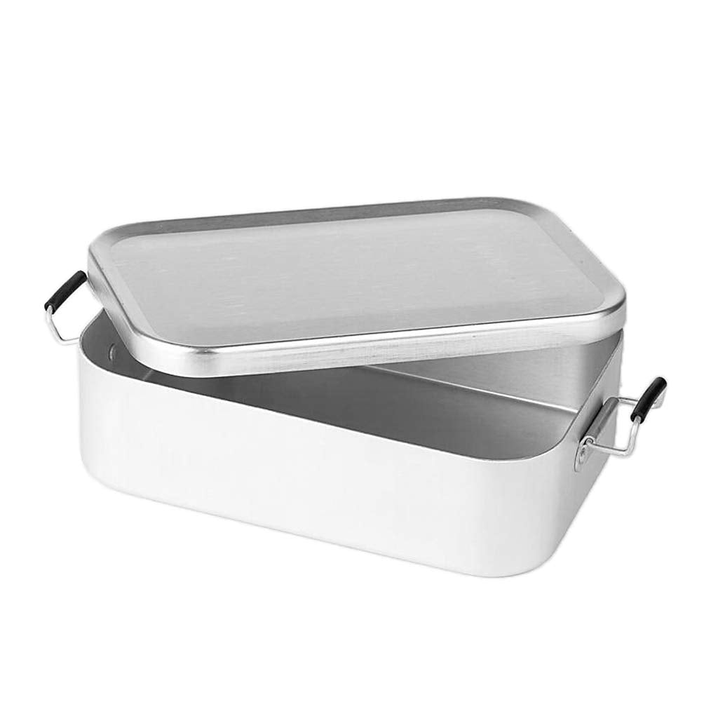 Ecomistiq Portable Aluminum Student Bento Lunch Box Dinner Food Container With Buckle|Lunch Boxes|Kitchen Storage & Containers|K
