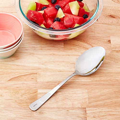Mercer Culinary 18-8 Stainless Steel Plating Spoon With Solid Bowl, 9 Inch,Silver