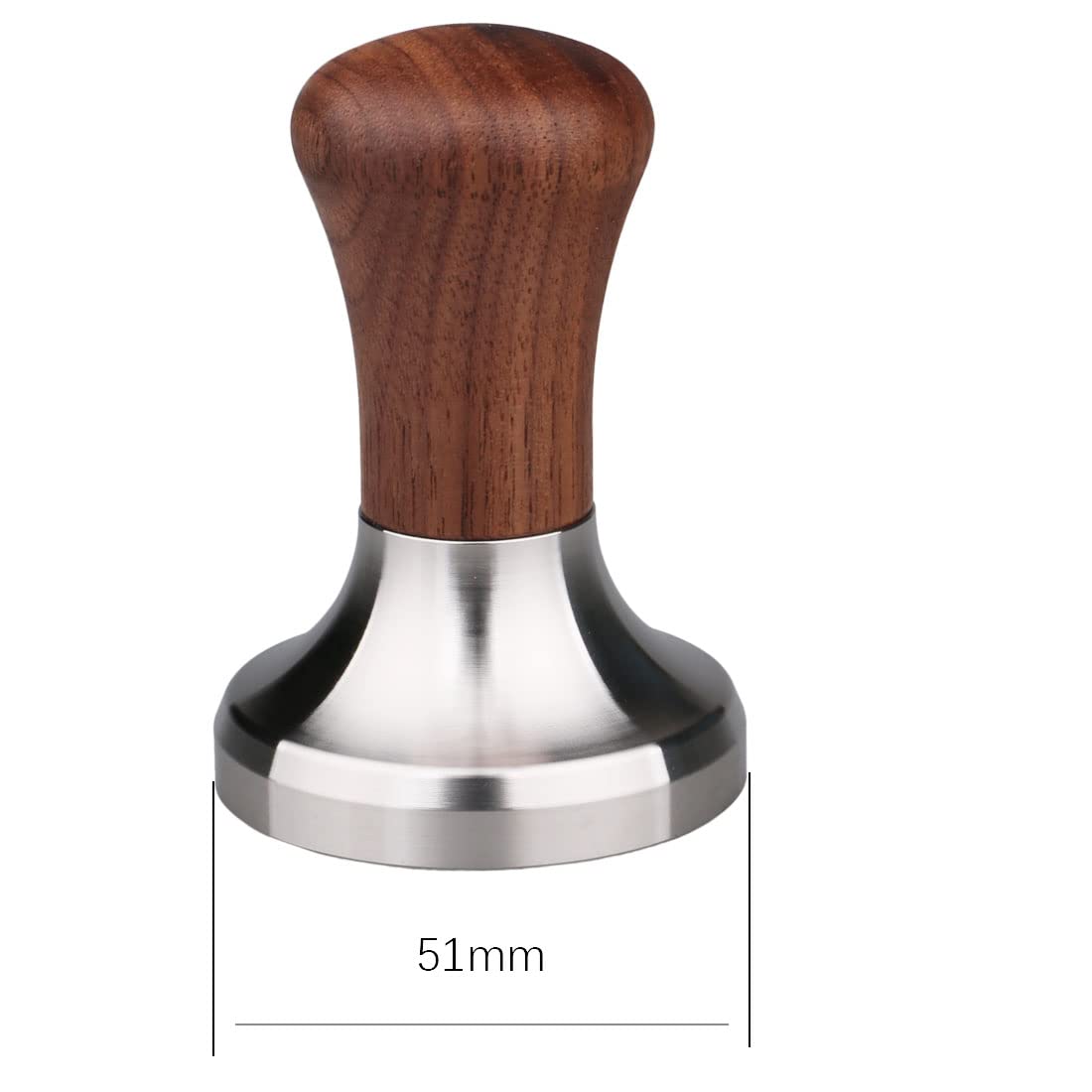 Omgogo Coffee Tamper Flat Espresso Tamper For 51Mm Portafilter Wooden Handle. Barista Espresso Tamper