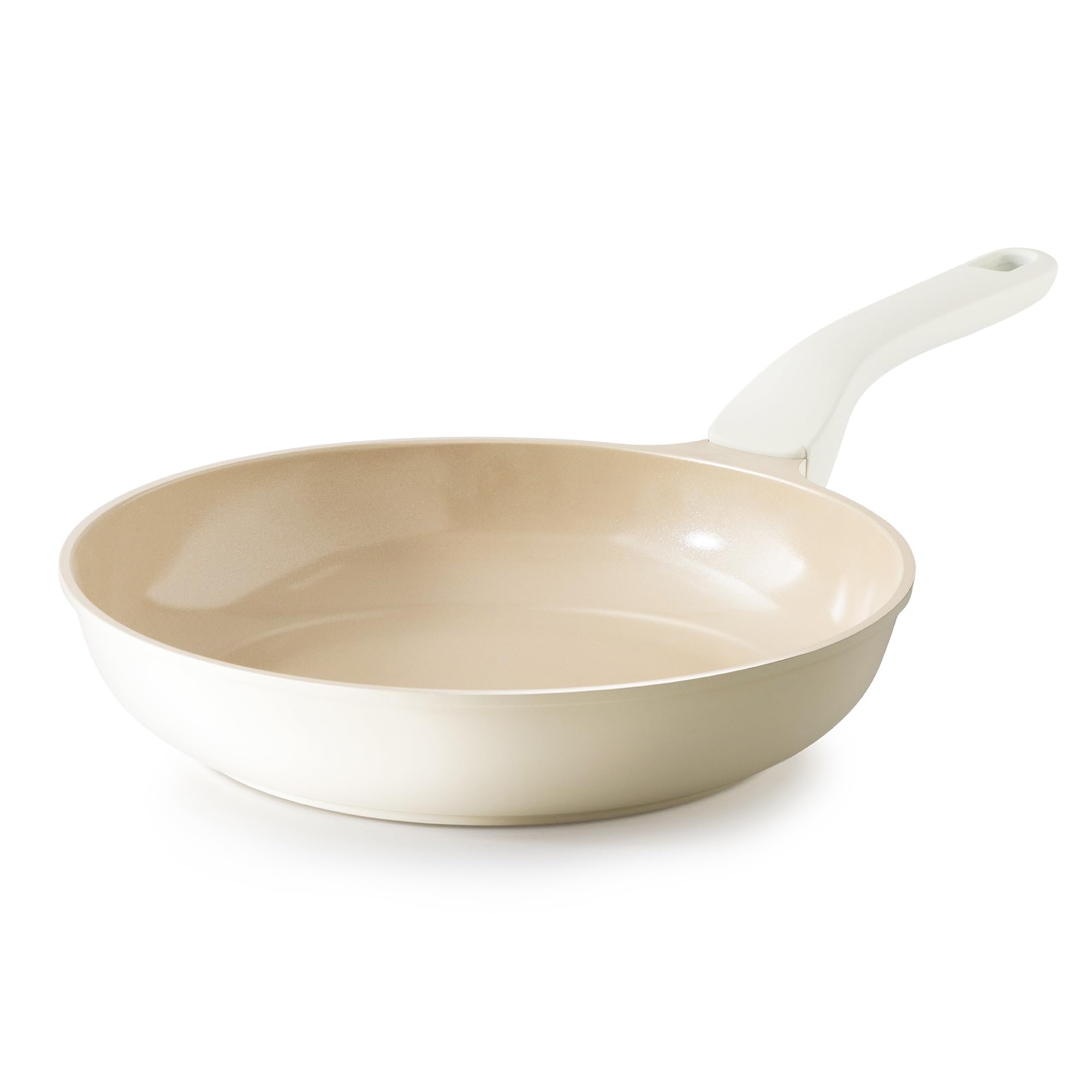 PRICUSIS Nonstick Ceramic Frying Pan, 8/10 Inch Skillet with Stay Cool Handle, Fully Coated, Induction Compatible & Oven Safe, 1
