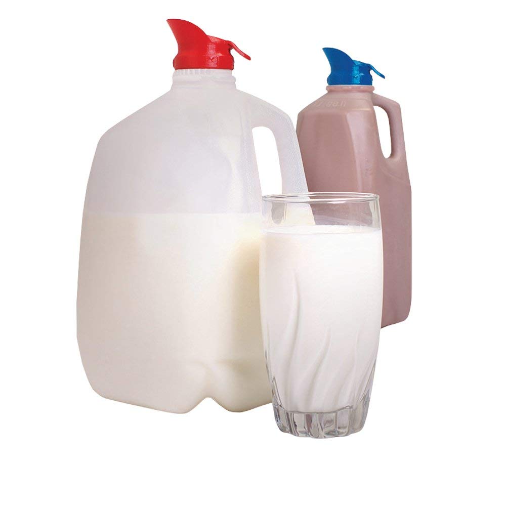 Milk Spout 1 Of A Kind Kitchen Gadget - Easy Open Spout, Fast Seal, Amazing Tool For Arthritic Hands, Provides Smooth Clean Pour
