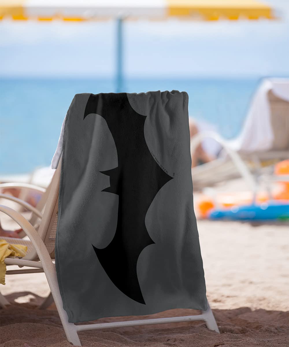 Logovision Batman Hush Logo Grey Officially Licensed Beach Towel 30'' X 60''