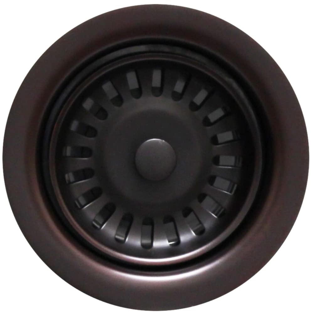 Whitehaus Wh202-Orb 3-1/2'' Waste Disposer Trim With Matching Basket Strainer, Oil Rubbed Bronze Finish Fits Dwh3018, Wh3618 And