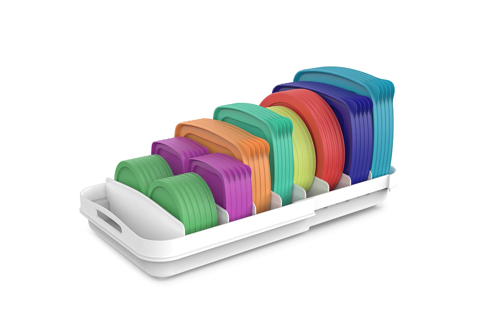 Everie Extendable Food Container Lid Organizer For 12 ' ' Deep Cabinets, Adjustable Length 13.4 '' - 20.5 '', Gs01-Ss