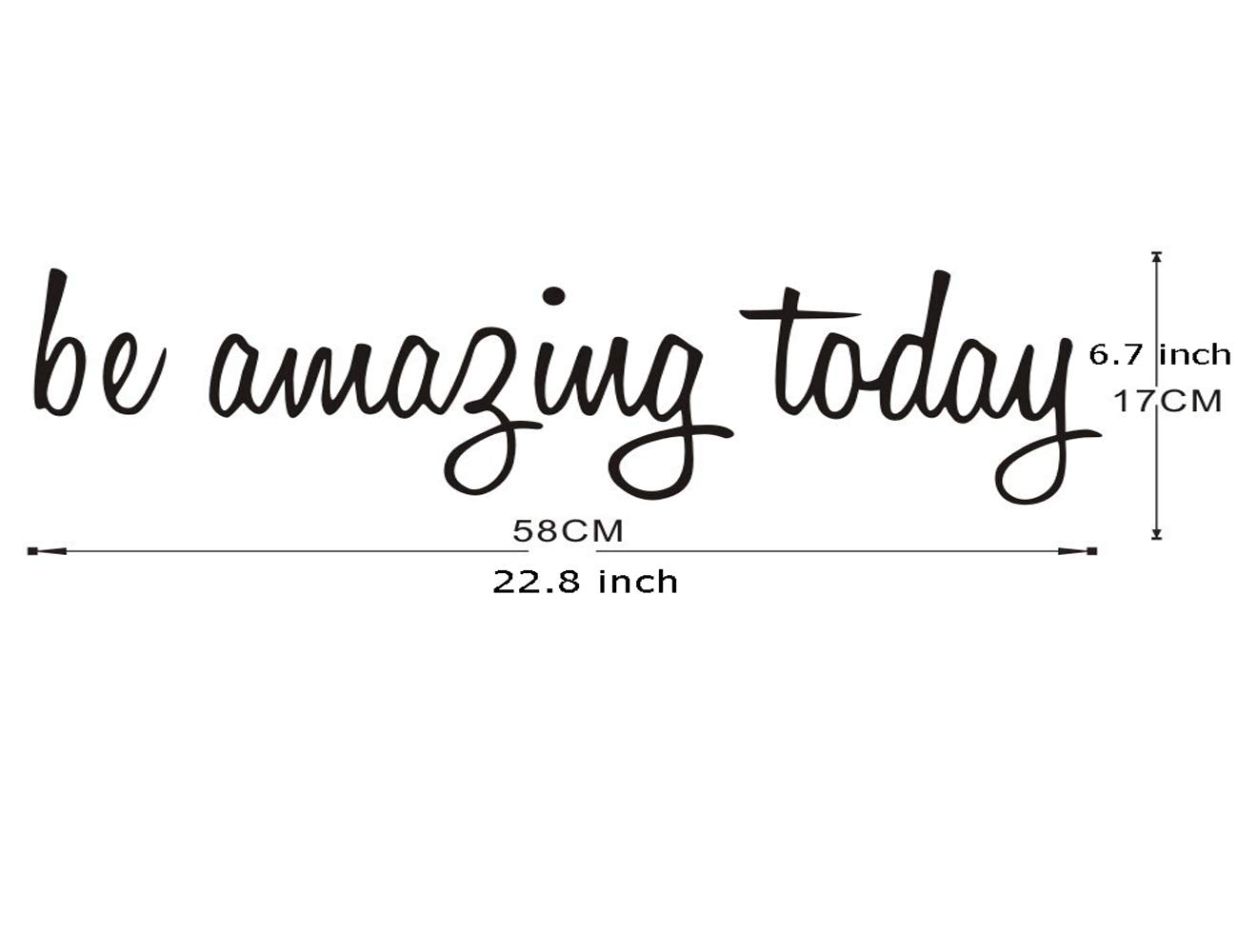 Wall Decals Stickers Inspirational Be Amazing Today Vinyl Positive Wall Saying Peel and Stick Motivational Quotes Decal for Home