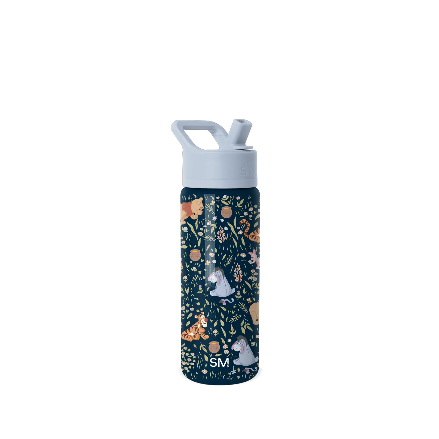 Simple Modern Kids Summit Water Bottle with Straw Lid | Disney Winnie the Pooh 18oz Stainless Steel Cup Insulated Tumbler for Gi