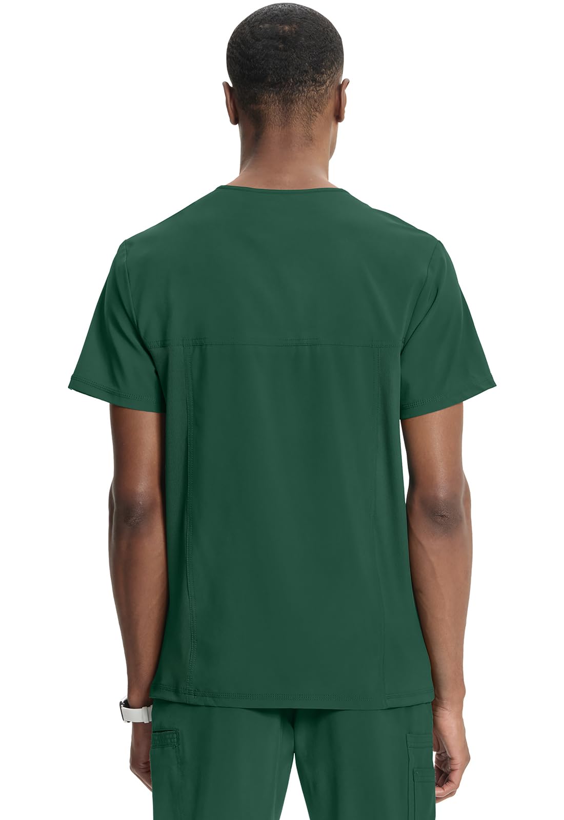 Cherokee Infinity Men Scrubs Top V-Neck Plus Size Ck900A, 5Xl, Hunter Green