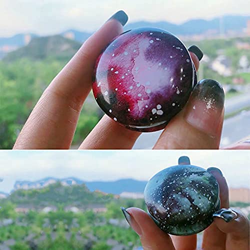 Rarapop 12 Pack Round Empty Tins Box Candle Jars, Mini Starry Sky Travel Tin Cans, 20Ml Refillable Container Bottle For Candle,