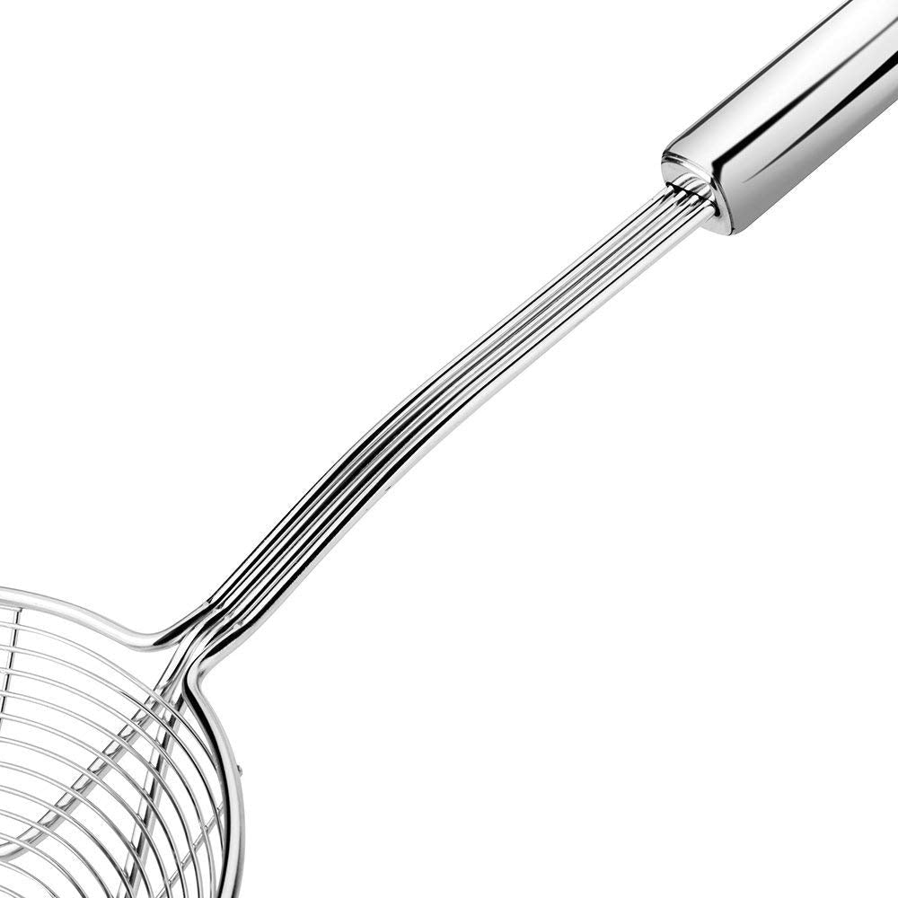 Artyea Skimmer, Stainless Steel Spider Strainer, Ladle For Pasta, Spaghetti, Noodles And Frying In Kitchen - 6 Inches Bowl, 16.4