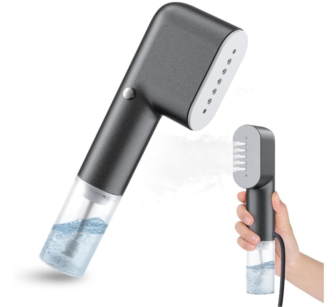 Travel Steamer for Clothes Portable Mini, 15s Fast Heat-up HandHeld Steamer, 2 in 1 Mini Garment Steamer for Clothes, Handheld C