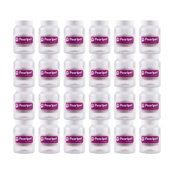 Pearlpet Martaban Pet Jars - Durable, Leakproof, And Cost-Effective Storage Solutions| White Lid Jars| Pack Of 24 (400 Grams)
