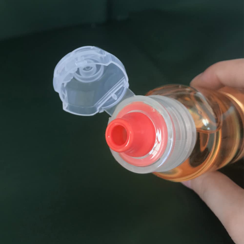 Hymaome 4Pcs Plastic Honey Squeeze Bottle Travel Condiment Dispenser Flip Top Reusable/Refillable/Leakproof Little To-Go Contain