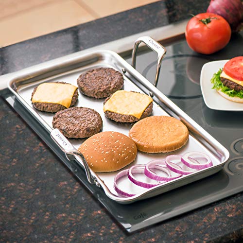 Chantal Stainless Steel Griddle, 19'' X 9.5'' (Brushed Stainless Steel)