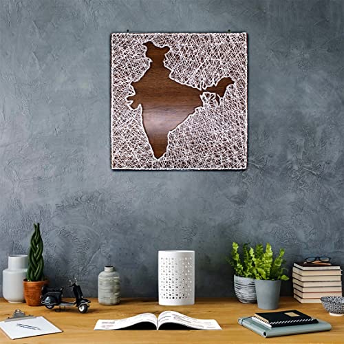 VAH India Filled String State Decorative Wall Hanging Thread Art For Wedding Gift, Anniversary Gift, Birthday Gift (30 CM X 30 C