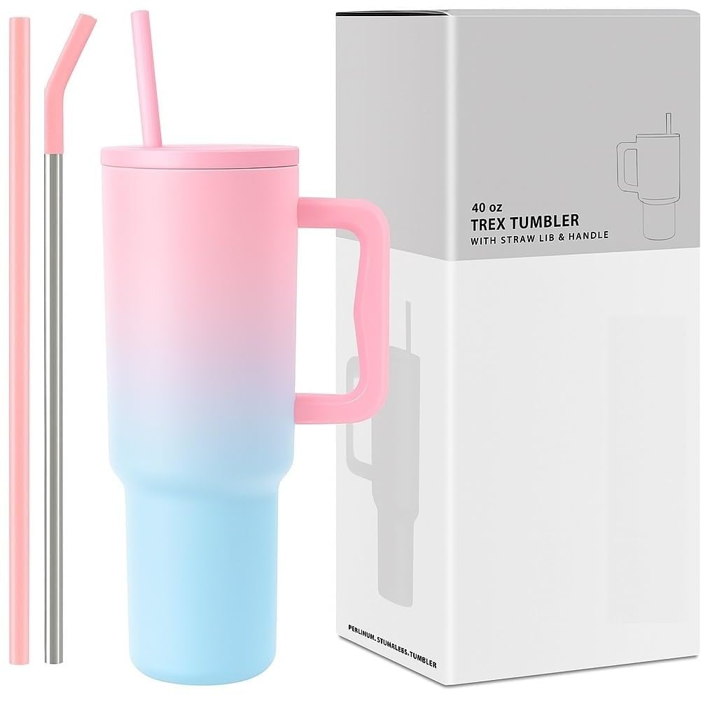 Flyngo 1.2L Stainless Steel Tumbler With Straw And Leak Proof Lid, Vacuum Insulated Large Sipper Bottle For Gym, Office & Outdoo