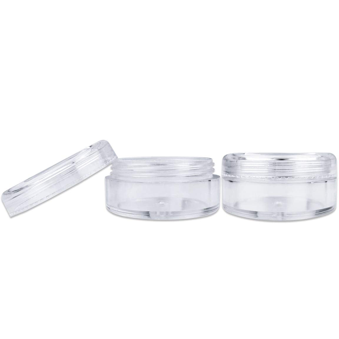Beauticom (Quantity: 25 Pieces) 5G/5Ml Round Clear Jars With Screw Cap Lids For Lotion, Creams, Toners, Lip Balms, Makeup Sample
