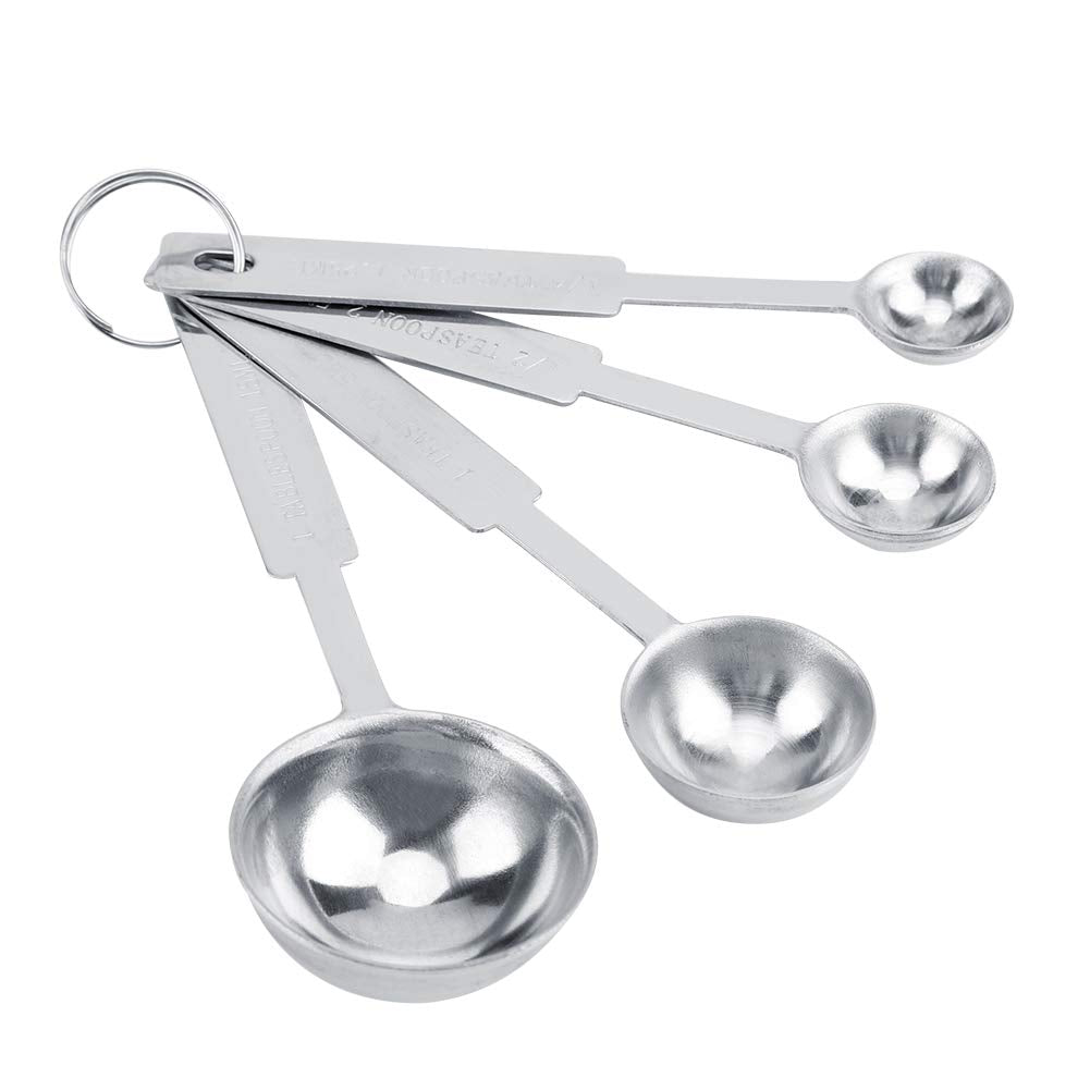 Stainless Steel Measuring Spoons Set Of 4 Piece Including 1/10 Tsp, 1/2 Tsp, 1 Tsp, 1 Tbsp For Measuring Dry And Liquid Ingredie
