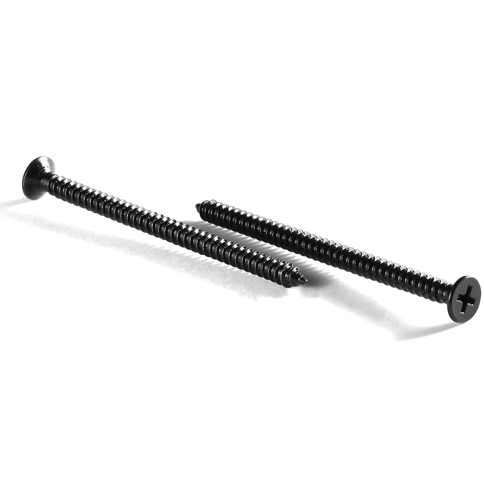 12 X 2-38 Wood Screw 100Pcs 18-8 (304) Stainless Steel Screws Flat Head Phillips Fast Self Tapping Drywall Screws Black Oxide By