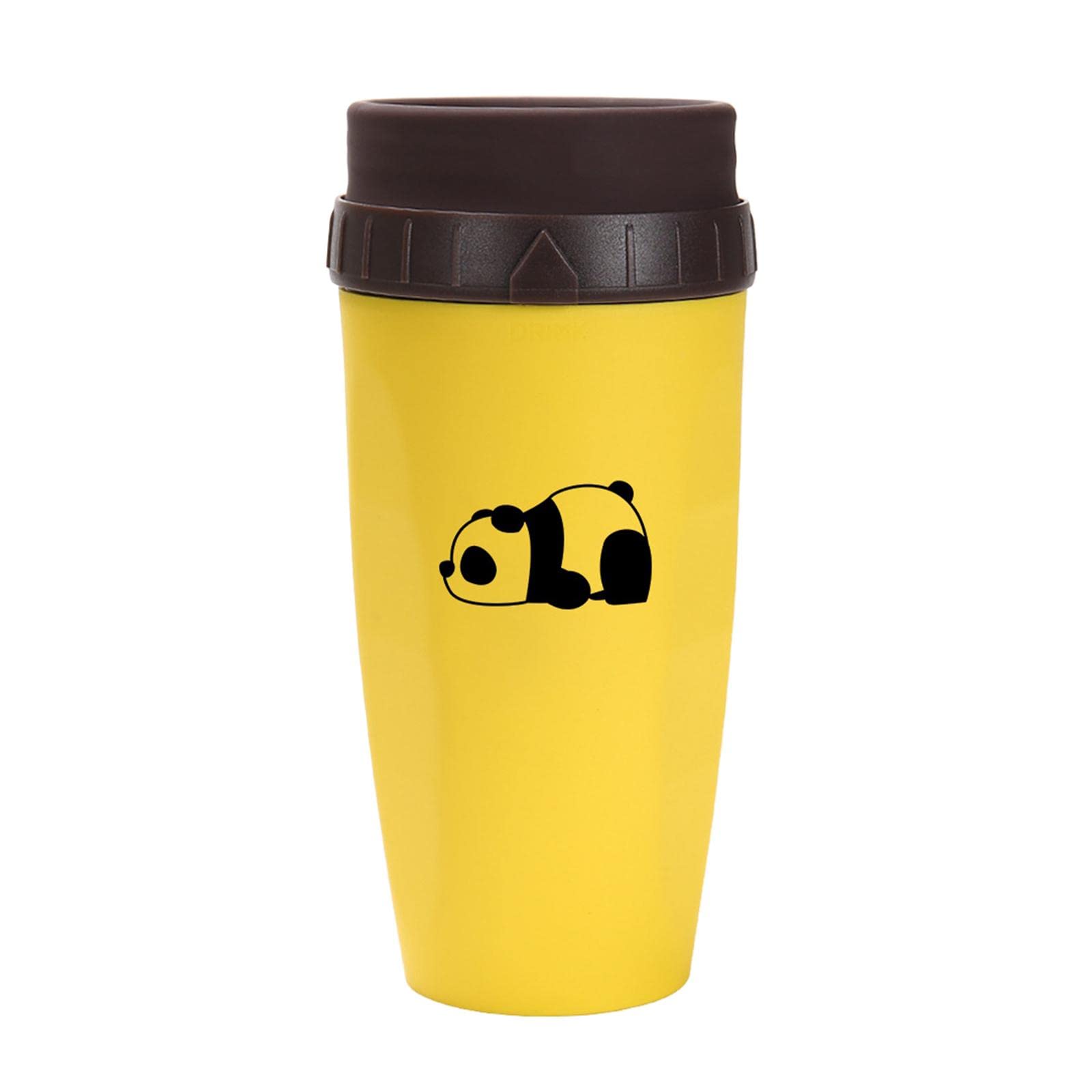 Calandis Coverless Twist Cup Portable With Stainless Steel Straw Insulated Coffee Cup Panda Yellow | Drink Containers & Thermose