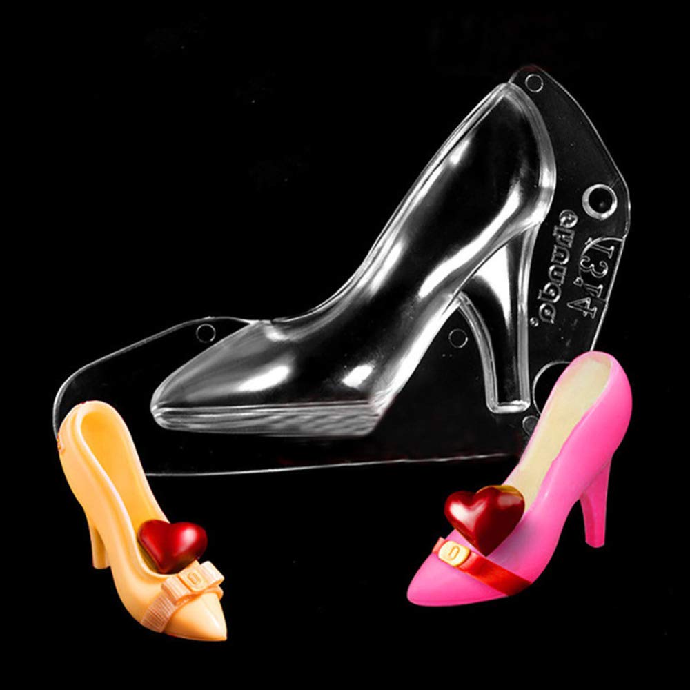 Hiparty Mini & Small 3D High Heel Shoe Chocolate Mold, Polycarbonate Stiletto Heels Candy Mold Wedding Bridal Shower Favors Birt