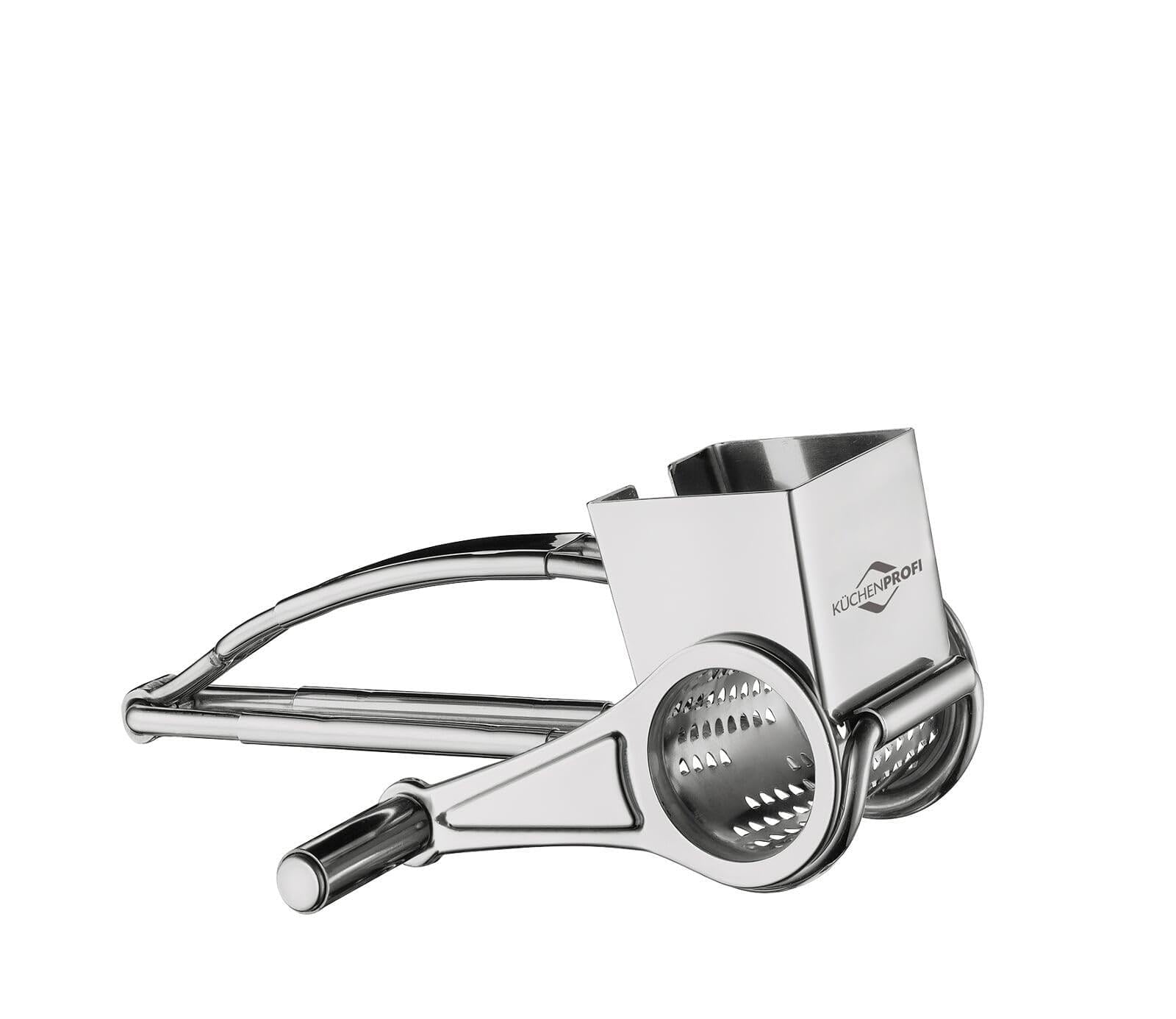 Kchenprofi Stainless Steel Single Drum Rotary Grater For Cheese, Chocolate And Nuts