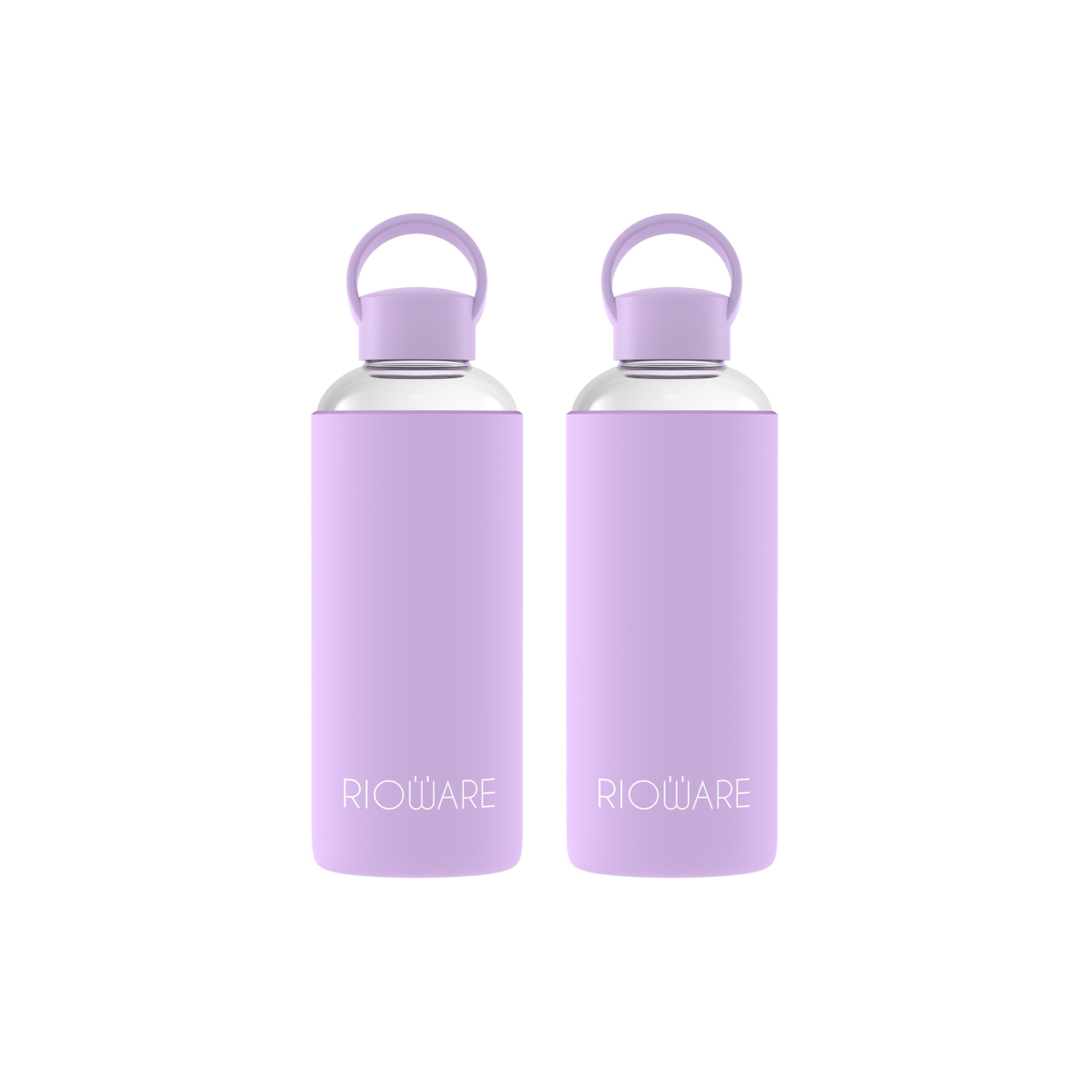Rioware Aquashot Borosilicate Glass Water Bottle With Silicon Sleeve (750Ml) | Airtight Lid | Leak Proof | Silicon Cap | Fridge 