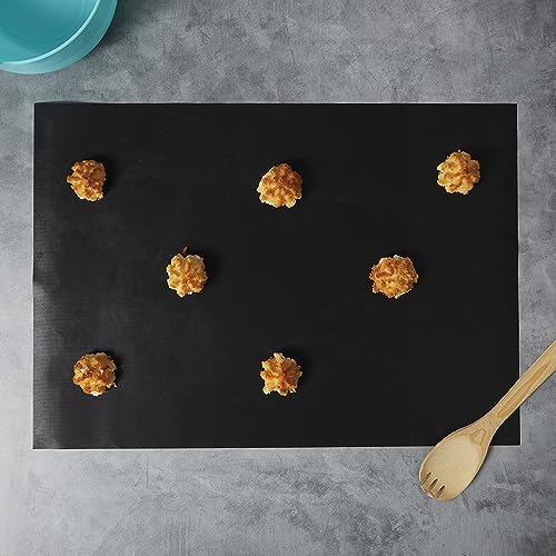 Non-Stick Silicone Oven Liner, Baking Mat, Grill Mat, Black By Home Basics