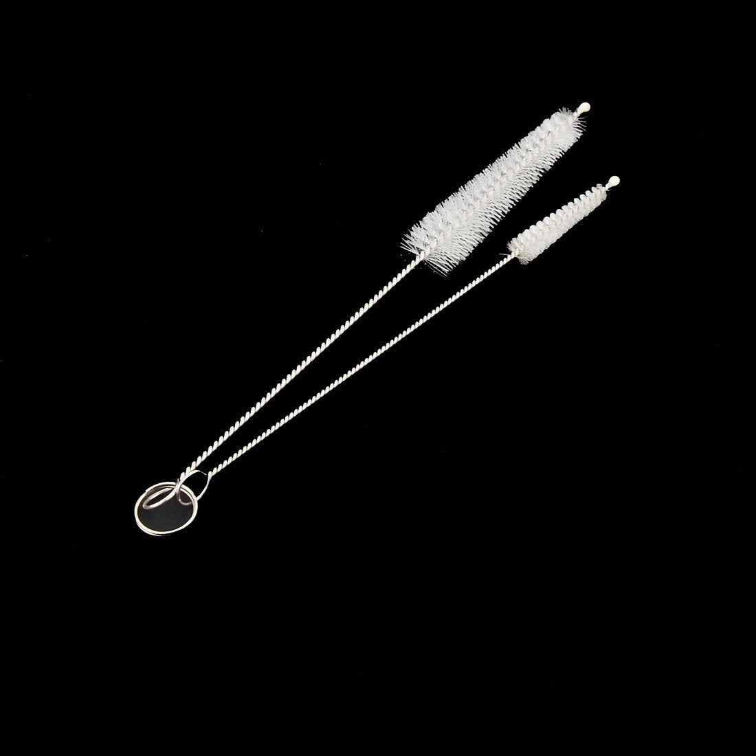 Uxcell 2Pcs Household Kitchen Kettle Spout Teapot Nozzle Cleaning Brush Tool Set Traw Pipe Nozzle Cleaning Tool Loop Handle Clea