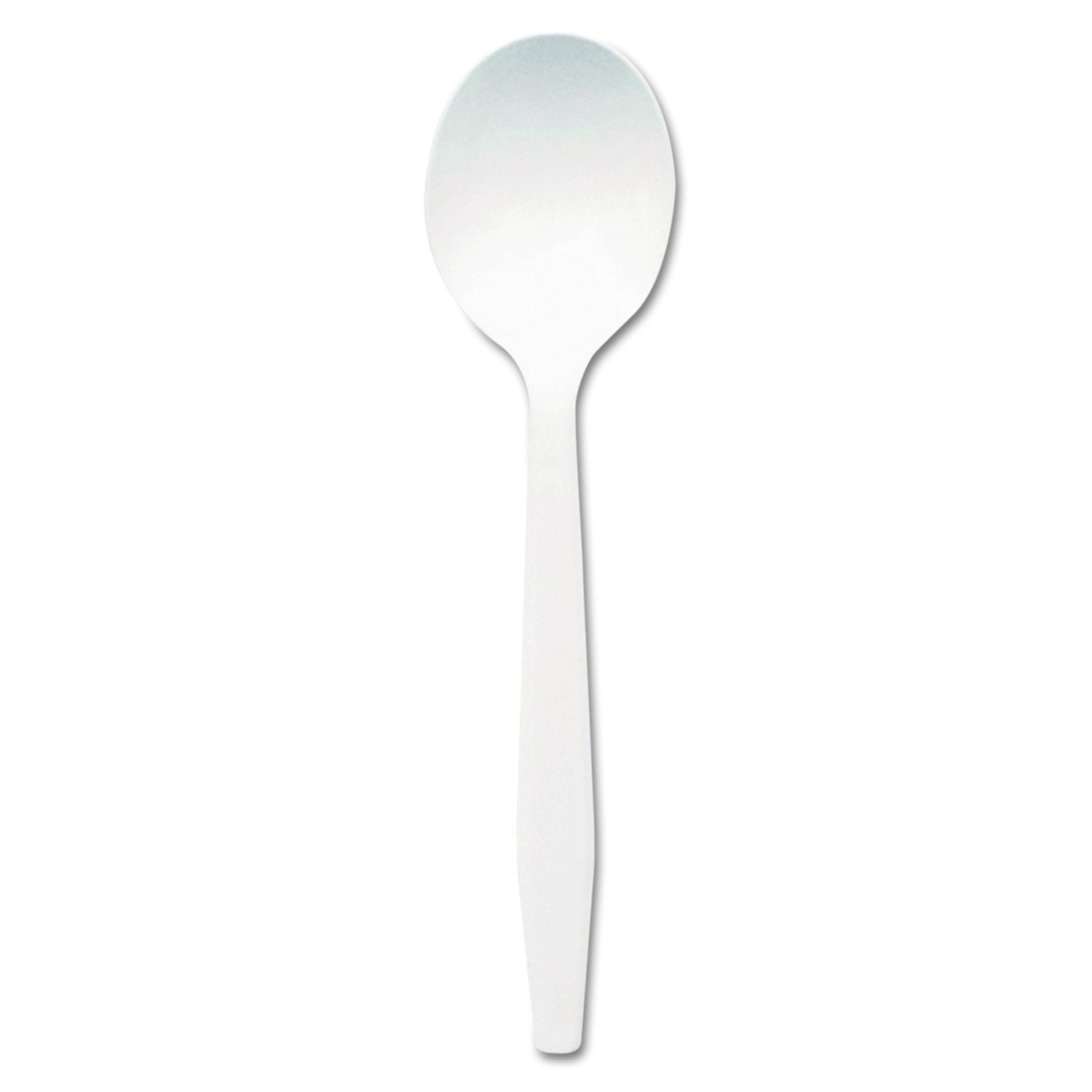 Dixie 5.75'' Medium-Weight Polypropylene Plastic Soup Spoon By Gp Pro (Georgia-Pacific), White, Psm21, (Case Of 1,000), Medium W