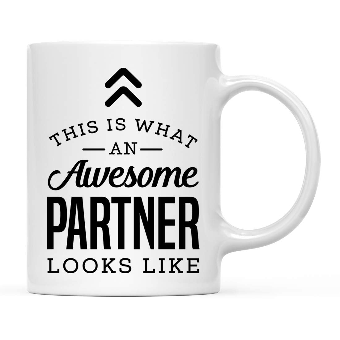 Andaz Press 11oz. Ceramic Coffee Tea Mug Gift, This is What an Awesome Partner Looks Like, 1-Pack, Birthday Gift Ideas Coworker