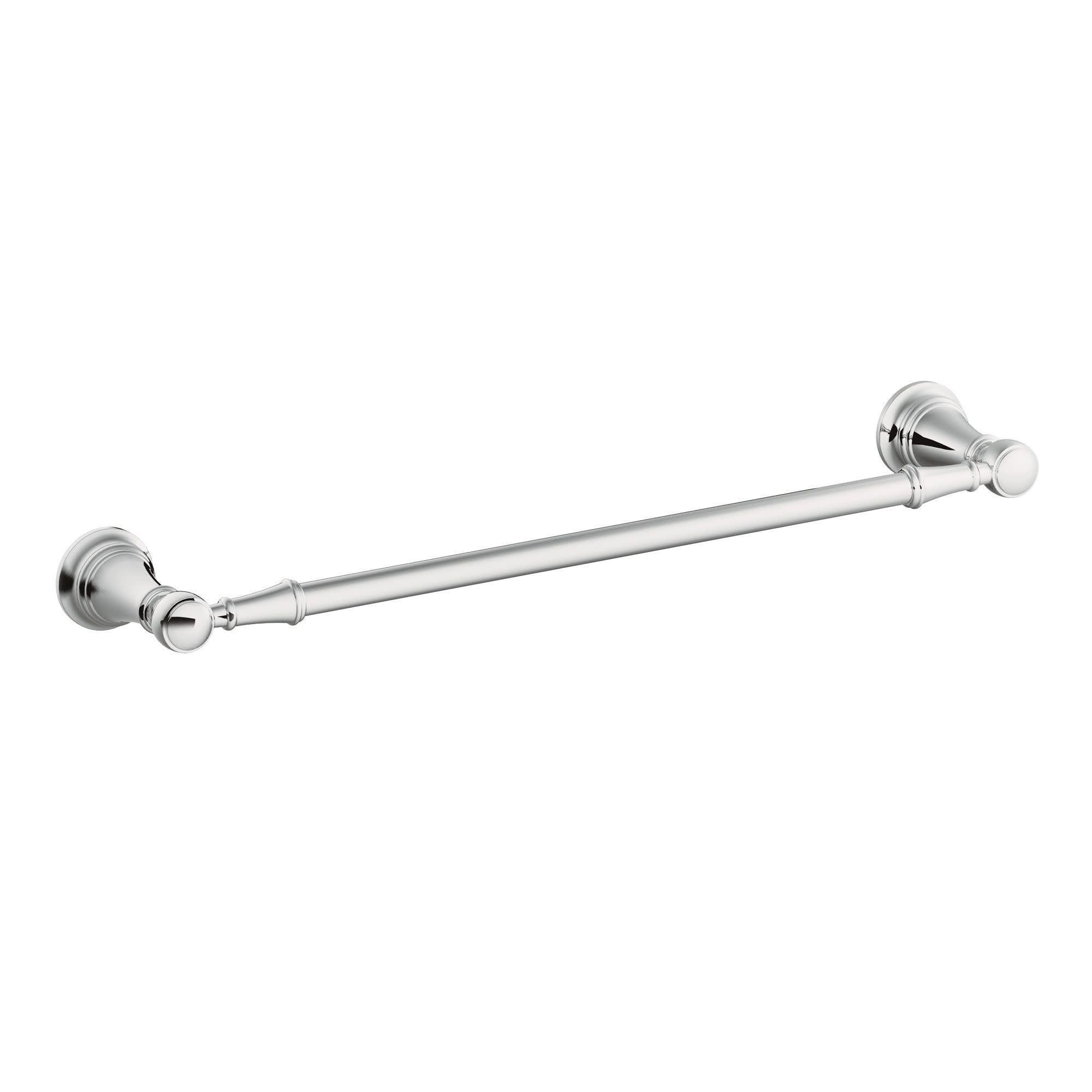 Moen Yb8424Ch Weymouth 24-Inch Single Towel Bar, Chrome